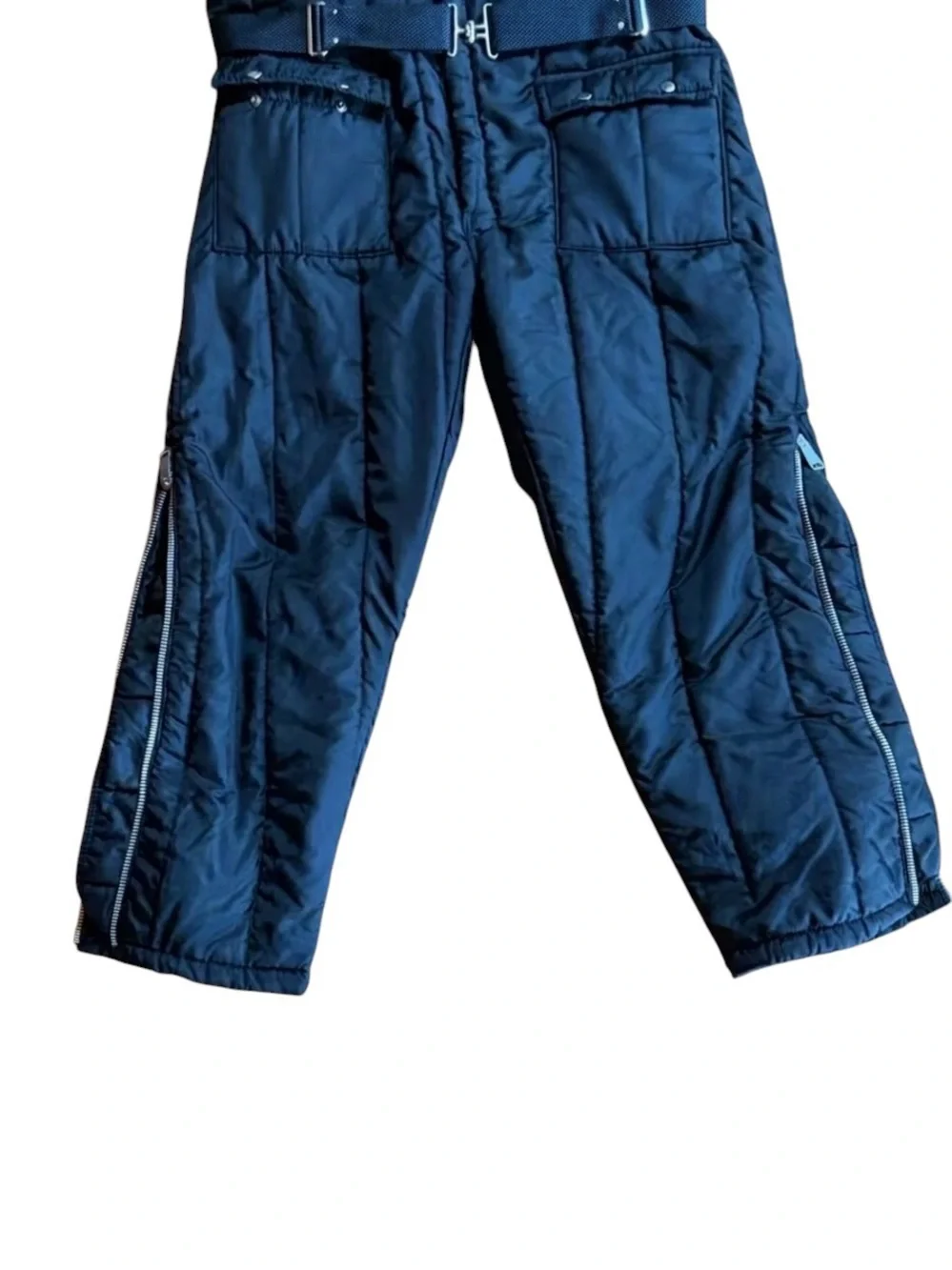 1970s Montgomery Ward Quilted Full Zip Snap Pockets Removeable Hooded Snap Snows